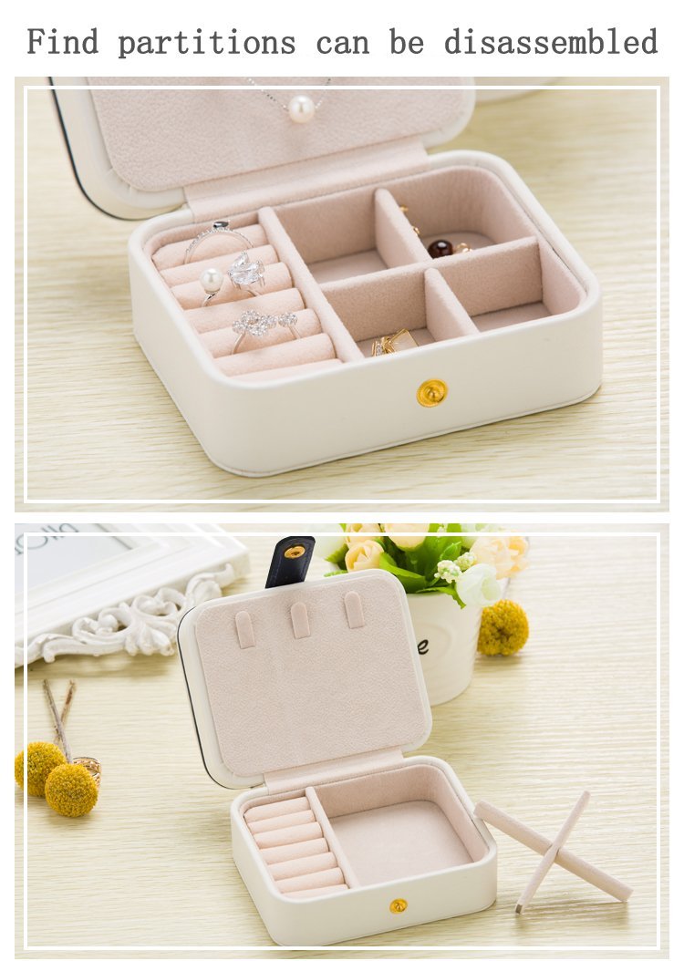 Jewelry Organizer Box Travel Portable Jewelry Storage Case Accessories Holder Pouch for Earring,Lipstick,Necklace,Bracelet,Rings