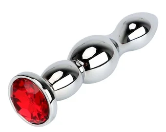 pornhint Pornhint Long Jewel Butt Plug with Sensation Bumps (Mature) BDSM Fetish Gear Anal Plug