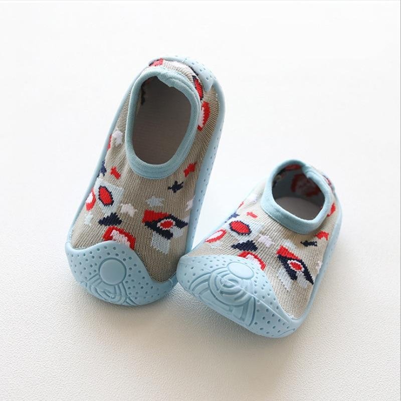 Baby Socks Rubber Sole Toddler Indoor Sock Shoes Anti Slip Home Slippers Girl Baby Rubber Soled Socks Skid Resistant Slipper