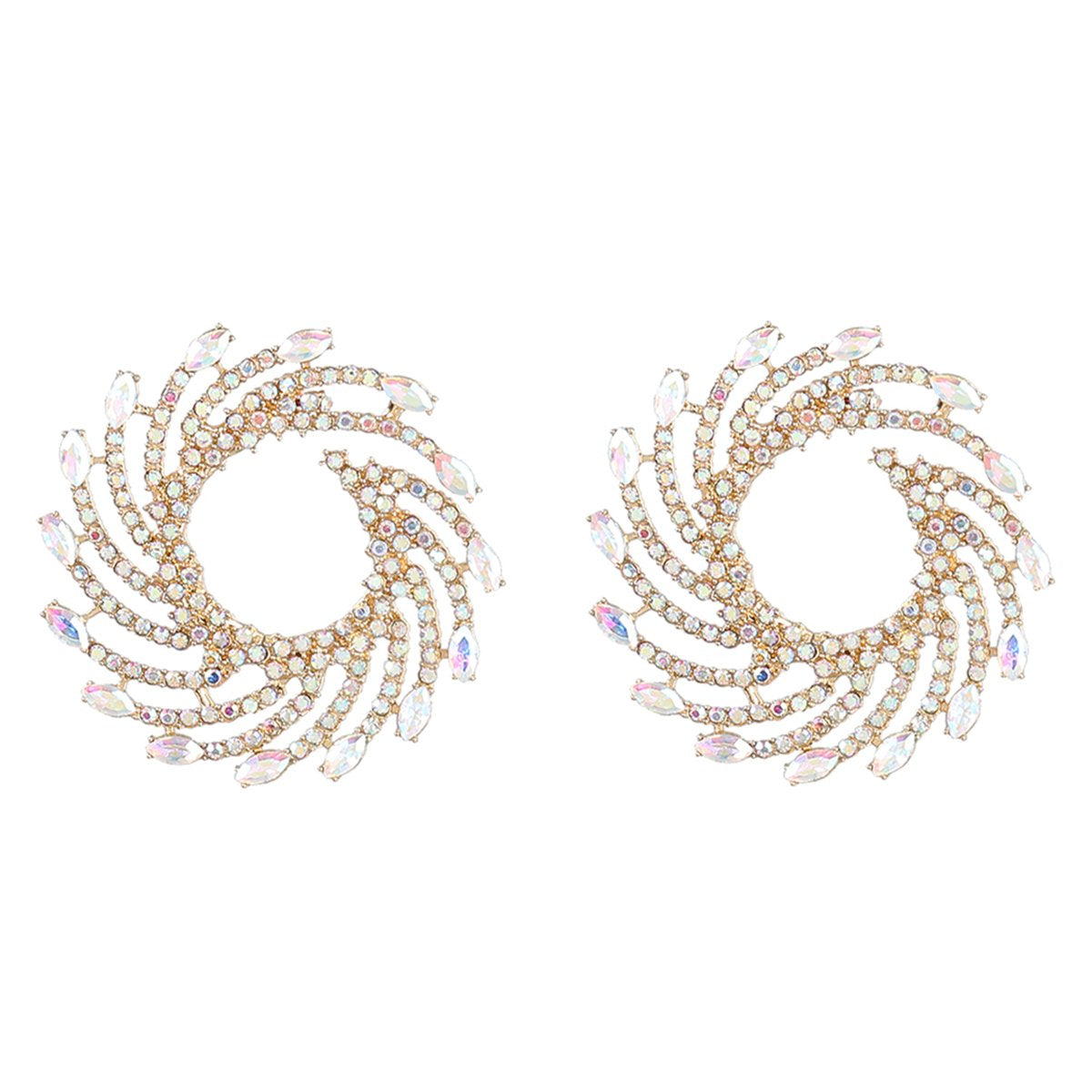 Sparkling Rhinestone Floral Dangle Earrings Dinner  Luxury Jewelry | Oxredo Shop Ramadan Sale