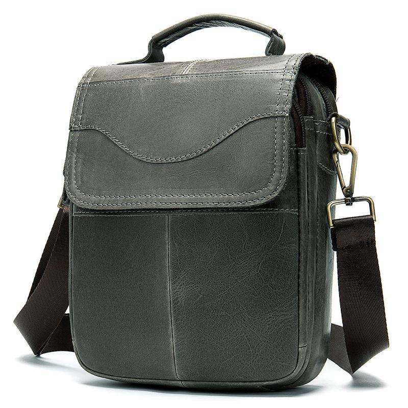 Men's Flap Type Shoulder Bag Retro Leather Crossbody Bag Handbag
