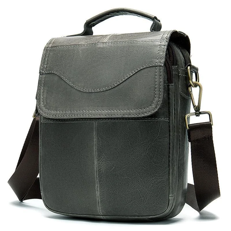 Men's Flap Type Shoulder Bag Retro Leather Crossbody Bag Handbag