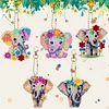 5Pcs DIY Diamond Painting Elephant Keychain