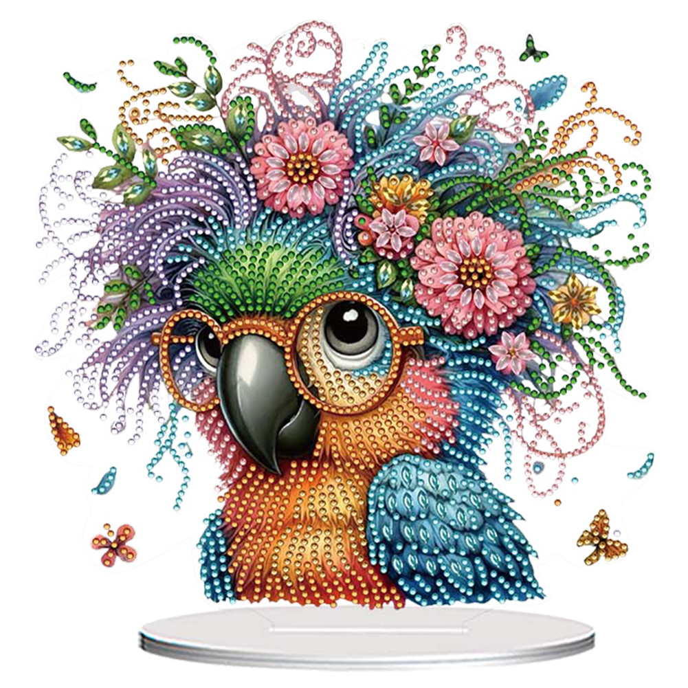 Acrylic Special Shape Parrot Diamond Painting Desktop Decorations for Home