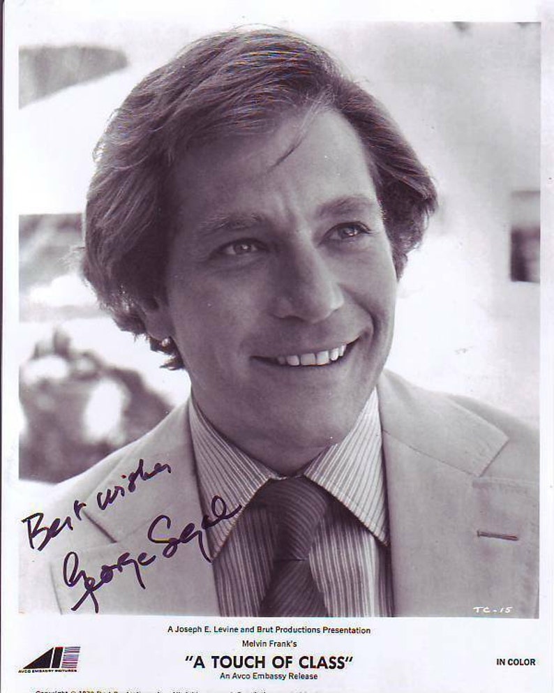 George segal signed autographed a touch of class steve blackburn Photo Poster painting