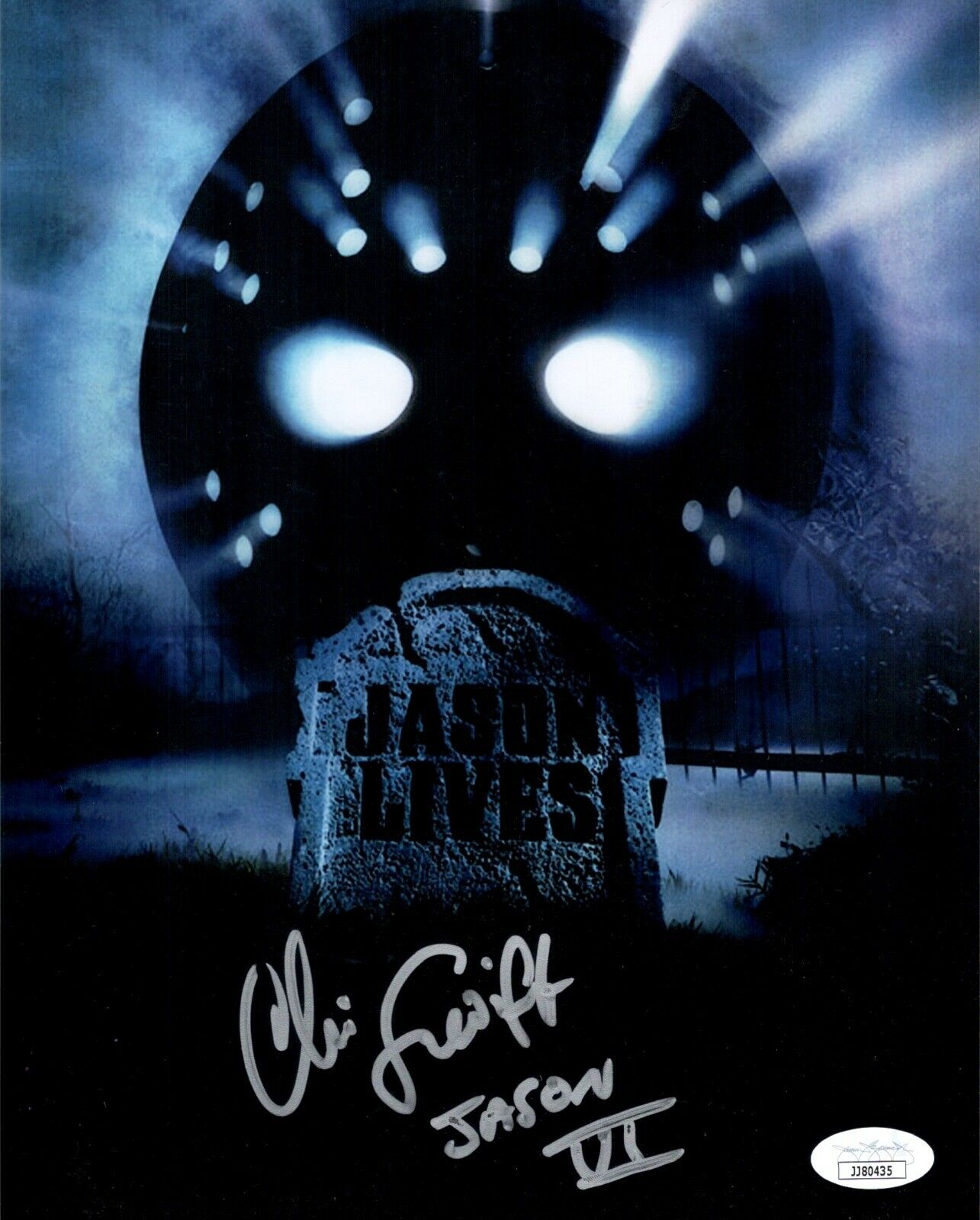 CHRISTOPHER SWIFT Signed 8x10 JASON VOORHEES Friday The 13th VI Photo Poster painting JSA COA