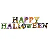 DIY Diamond Painting Halloween Banner Kit, 26 PCS "Happy Halloween" Glitter Letter Flags with Characters, Handmade Sparkling Bunting Garland for Home Party Wall Decoration