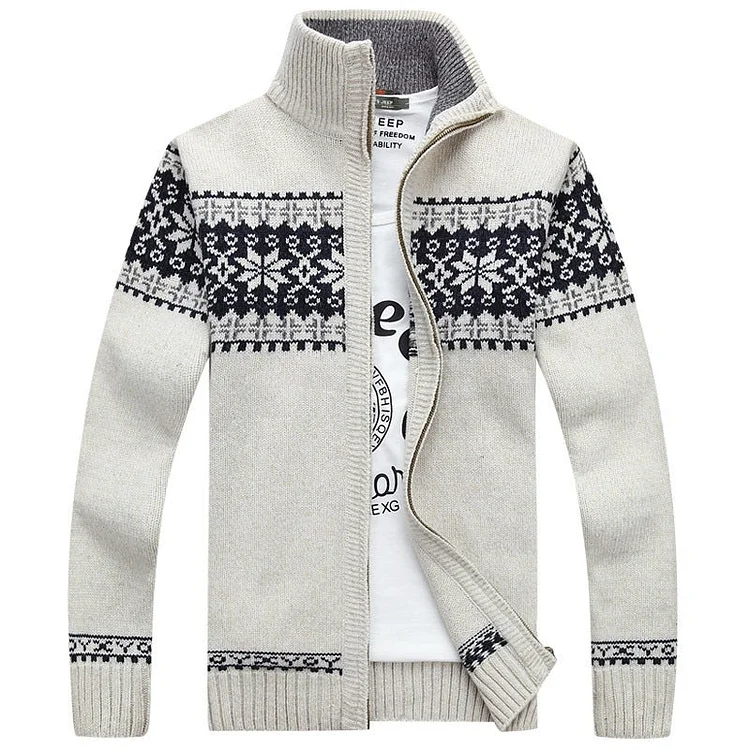 Men's Winter Knitted Cardigan Casual Fitted Coats