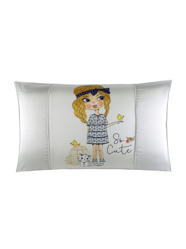 Double-Sided Cute Printed Silk Pillowcase