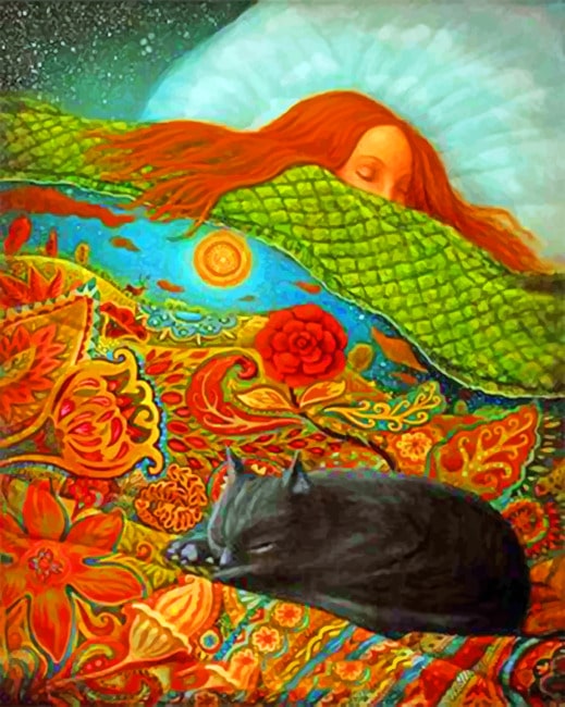 

Girl Sleeping With her Cat – Women Paint By Numbers - 40*50CM, 501 Original