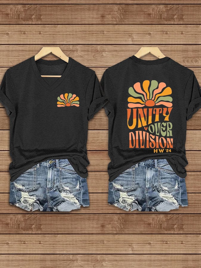 Women's Unity Over Division 2024  Print T-Shirt