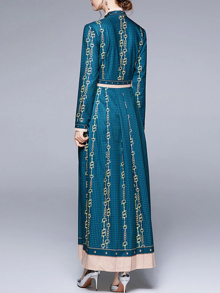 Fashion All-match Print Dress