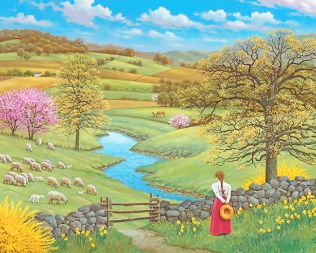 

Beautiful Landscape – Paint By Numbers - 40*50CM, 501 Original