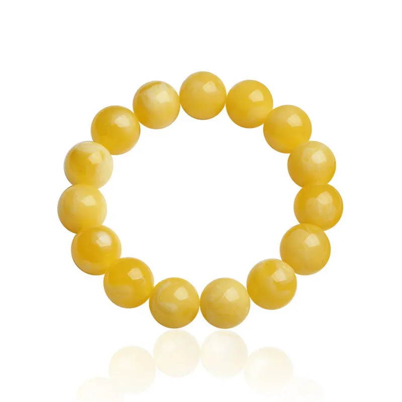 Amber Bead Emotional Balance Adjustable Bracelet