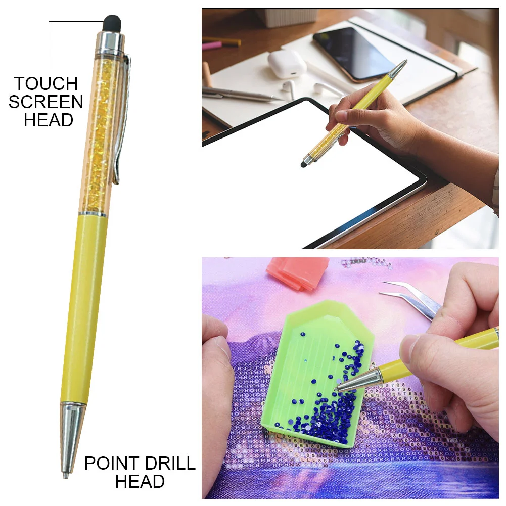 Diamond Drawing Point Drill Pen Square Round Dual-purpose Capacitor Stick Decor