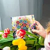 12Pcs Diamond Painting Garden Flowers Greeting Card Set with Envelope