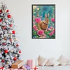 (40*60cm)Flowers Rabbit - Round AB Drill Diamond Painting