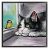 Cat And Birds-11CT Stamped Cross Stitch 40*40cm/15.75*15.75in