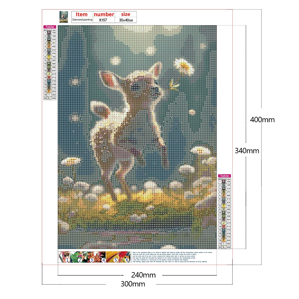 Full Round Diamond Painting 30*40cm - Fawn