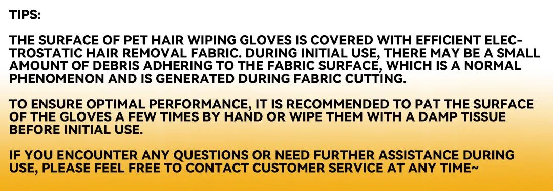 YOMI PET hair remover Electrostatic gloves Two-way brush sticky hair remover Cat hair dog hair glover Grooming   Removal   Cleaning