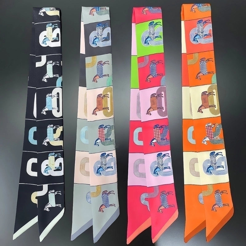 Women's Fashion Horse Satin Printing Pashmina Scarves