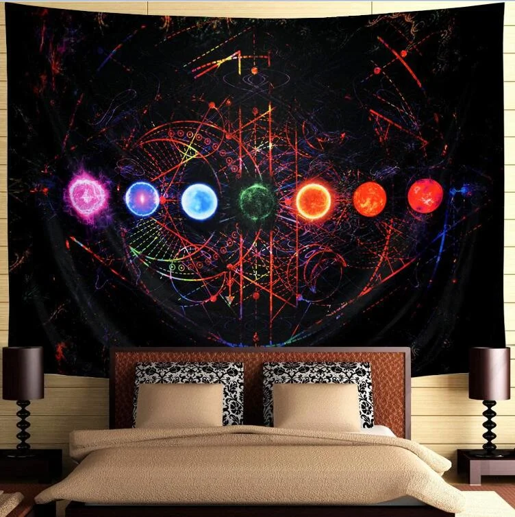 Unique Mandela Wall hanging Tapestry psychedelic pattern yoga throw beach throw carpet Hippie Home Decor Wall Tapestry Blanket