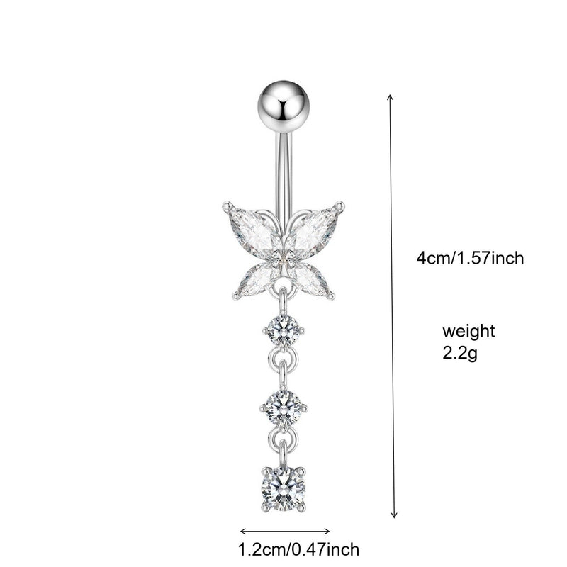 Puncture Jewelry  Belly Button Nail 5-piece Set Of  Belly Button Ring Europe And The United States New Belly Button