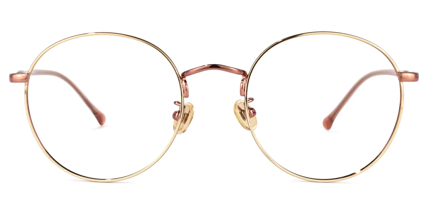 Raghnaid Gold Runde Brille Gold