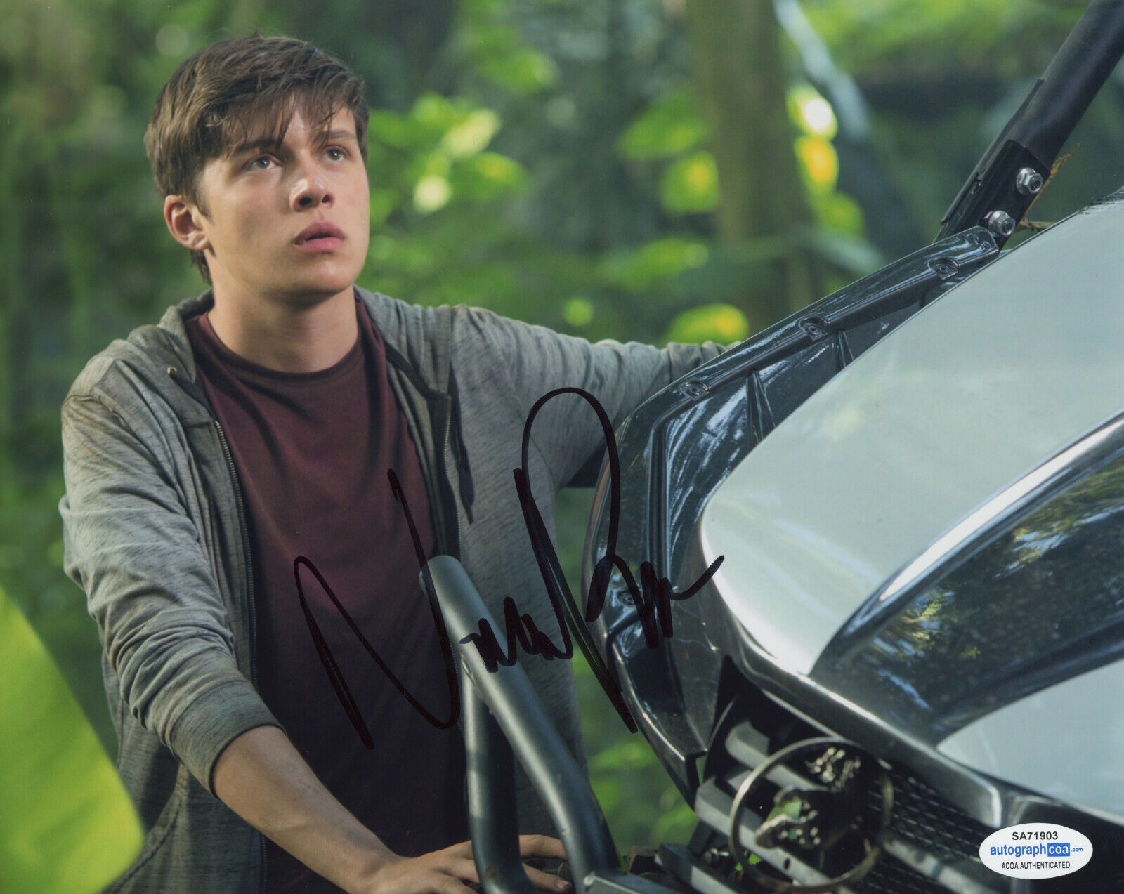 NICK ROBINSON SIGNED JURASSIC WORLD 8x10 Photo Poster painting! LOVE, SIMON ACOA COA EXACT PROOF