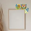 Holz Sonnenblumen Schmetterlinge Tür Ecke Aufkleber - 5d DIY Handwerk Dekoration