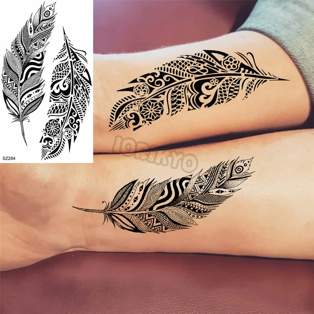 Black Spartan Small Temporary Tattoos For Women Girls Realistic Sun Flower Cosmic Sword Fake Tattoo Sticker DIY Arm Leg Tatoos