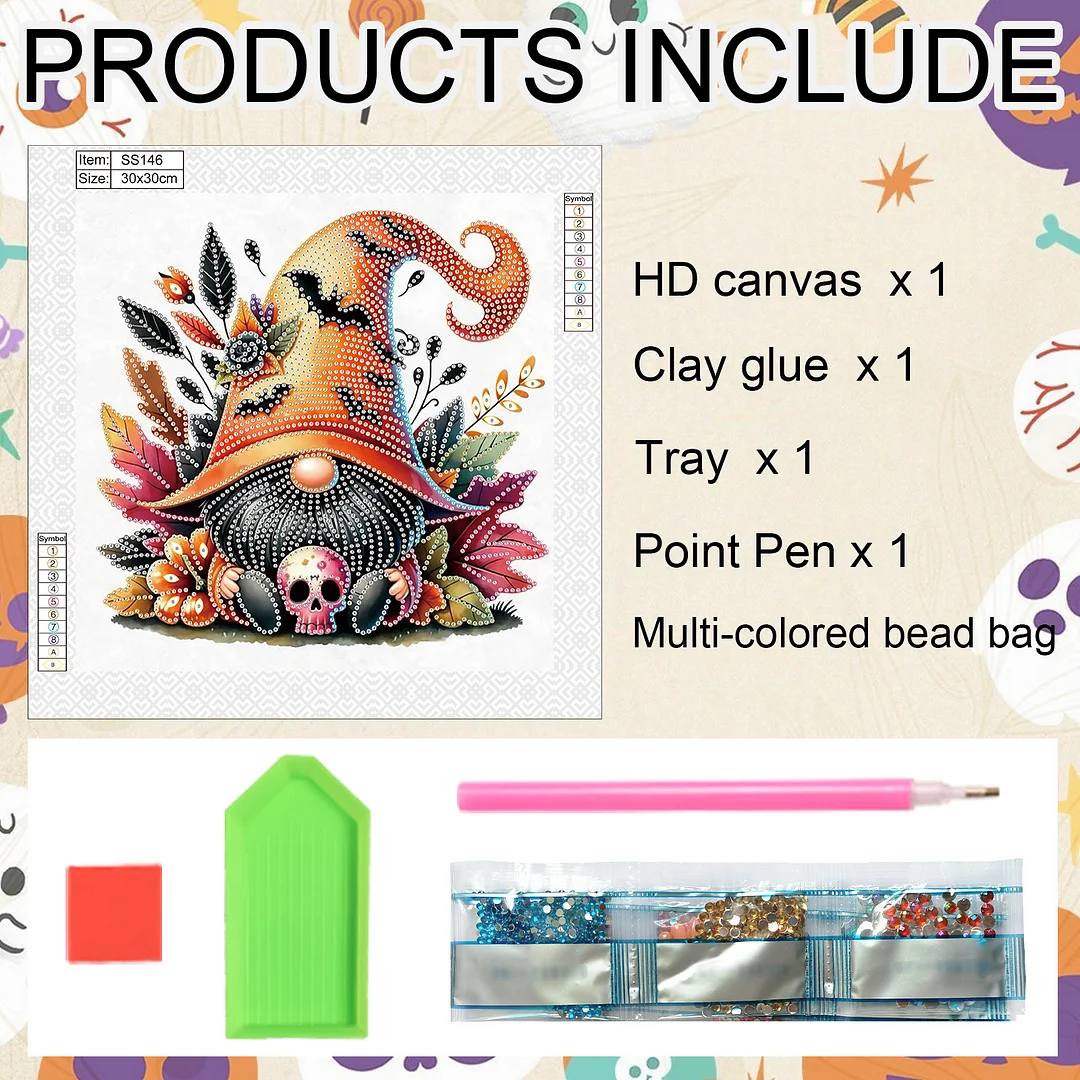 Diamond Painting - Partial Special Shaped Drill - Halloween Owl(Canvas|30*30cm)