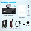 1080P WiFi Dash Cam Parking Monitoring Triple Lens Front Rear Inside HD Car DVR