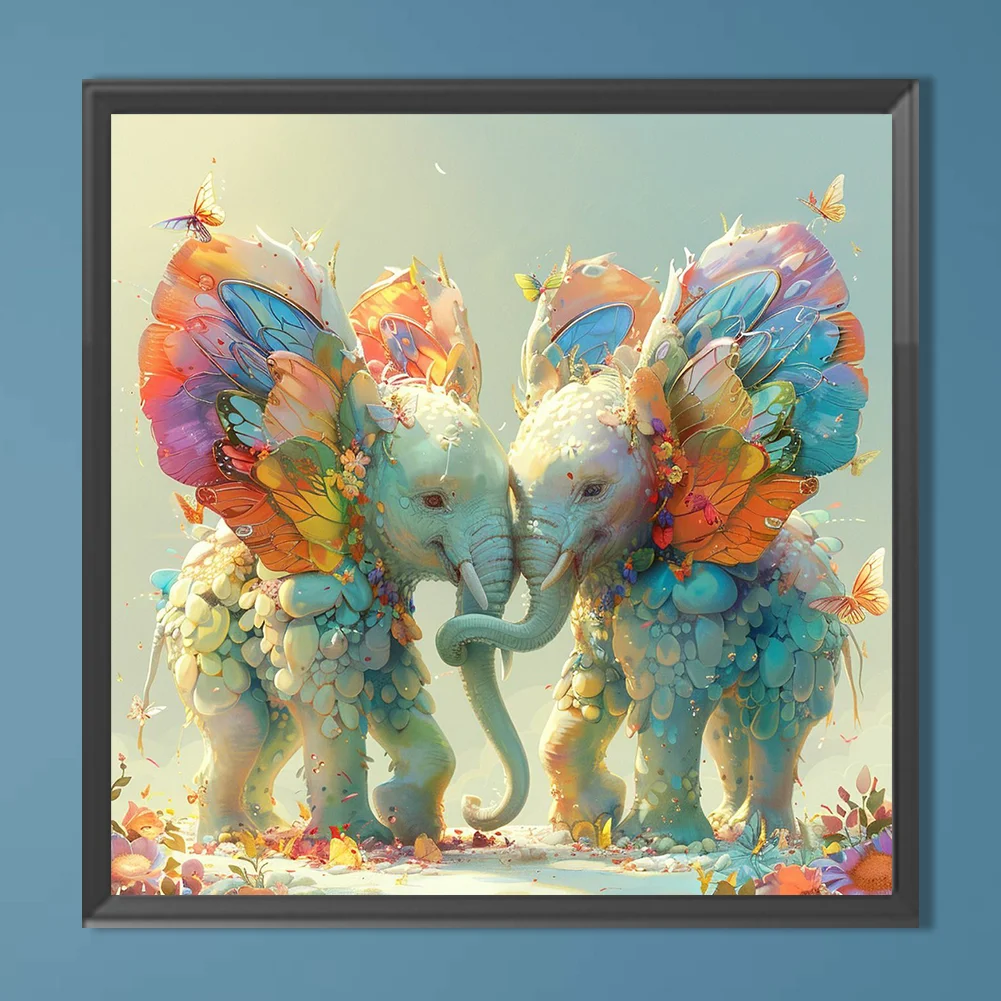 Diamond Painting - Full Round Drill - Elephant(Canvas|40*40cm)