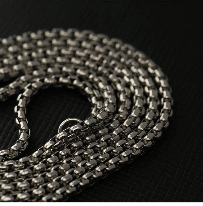 Gothic Punk Solid Color 304 Stainless Steel Chain Men’s Necklace