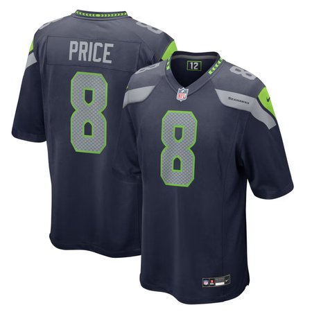 Men's Seattle Seahawks #8 Jadarian Price Navy 2026 NFL Draft Game Jersey