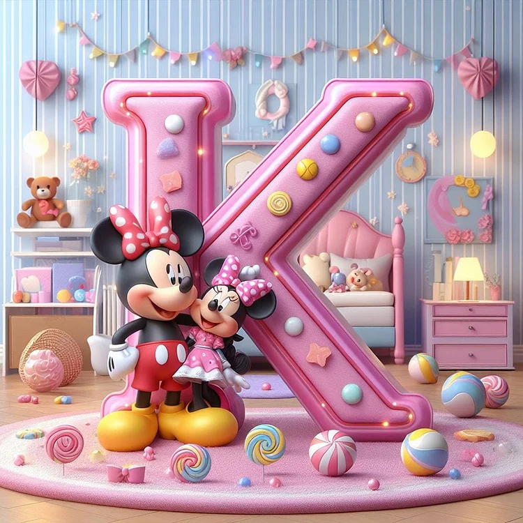 Mickey K 30*30CM (Canvas) Full Round Drill Diamond Painting gbfke