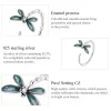 925 Sterling Silver Dragonfly Cuff Ring（Adjustable Ring）
