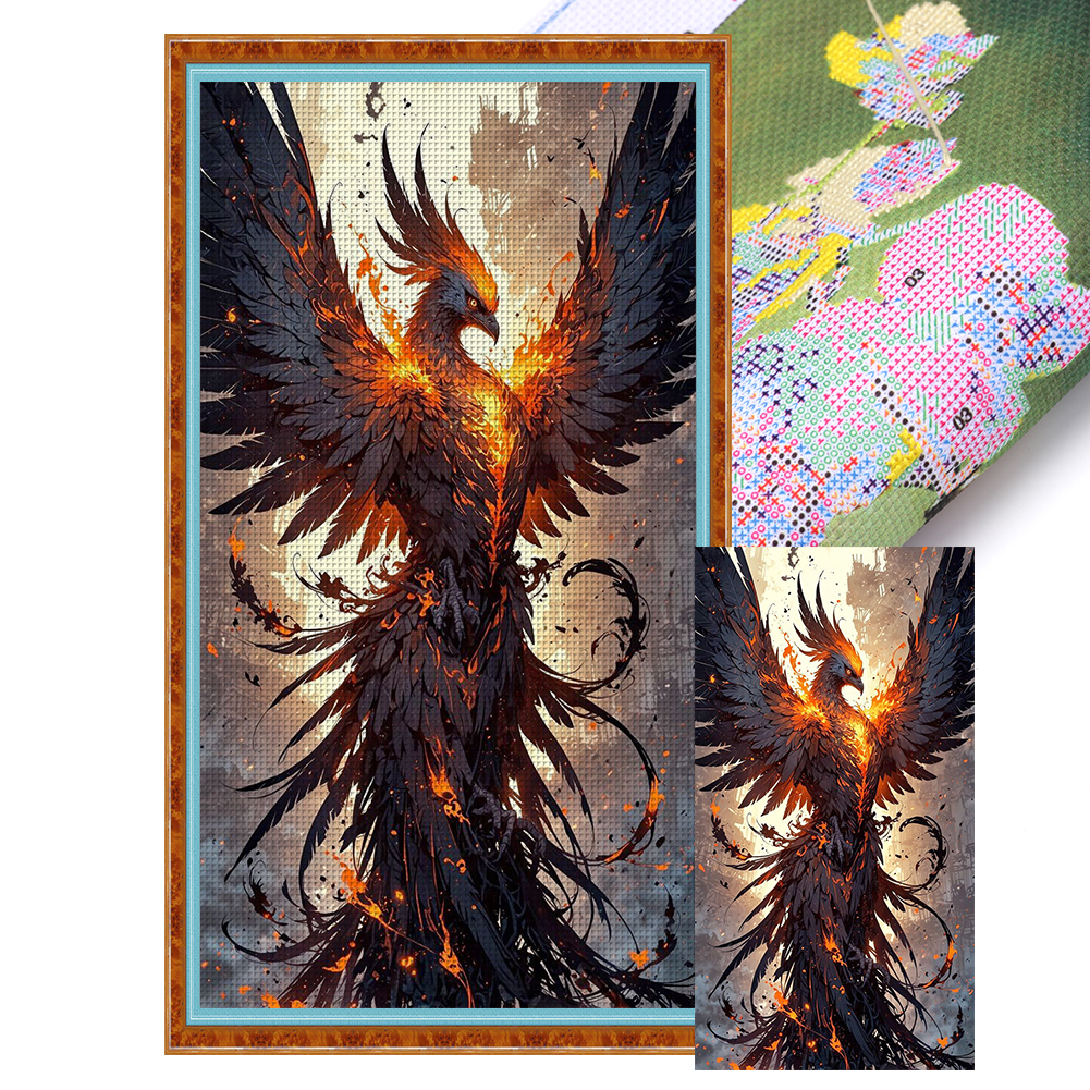 Phoenix Full 14CT Pre-stamped Canvas(40*70cm) Cross Stitch