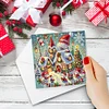(US Only)10PCS DIY Diamond Art Greeting Cards Xmas Designs for Festivals and Celebrations