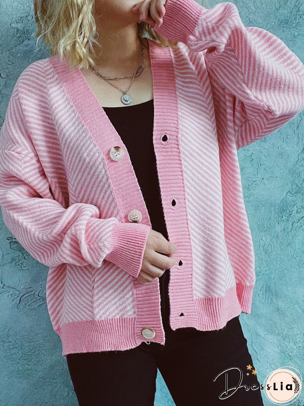 Autumn Winter Casual Long Sleeved Sweater Women's Contrast V-neck Cardigan Jacket Office Lady Cropped Cardigan Coats Tops