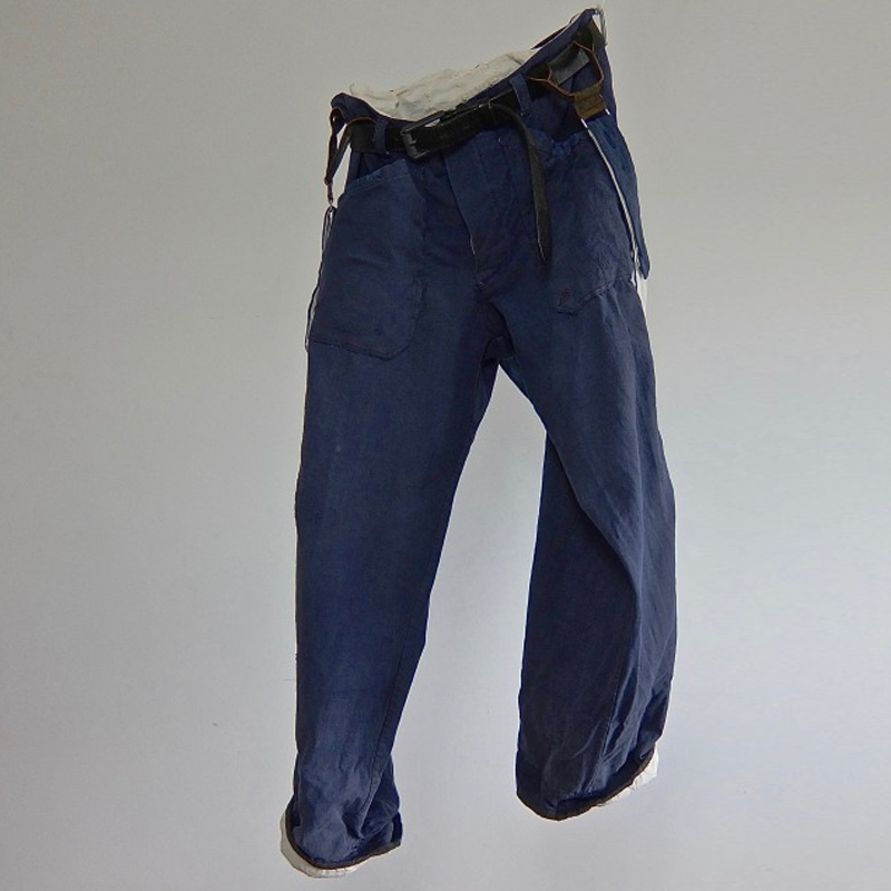 Men's Vintage French Linen Indigo Work Pants