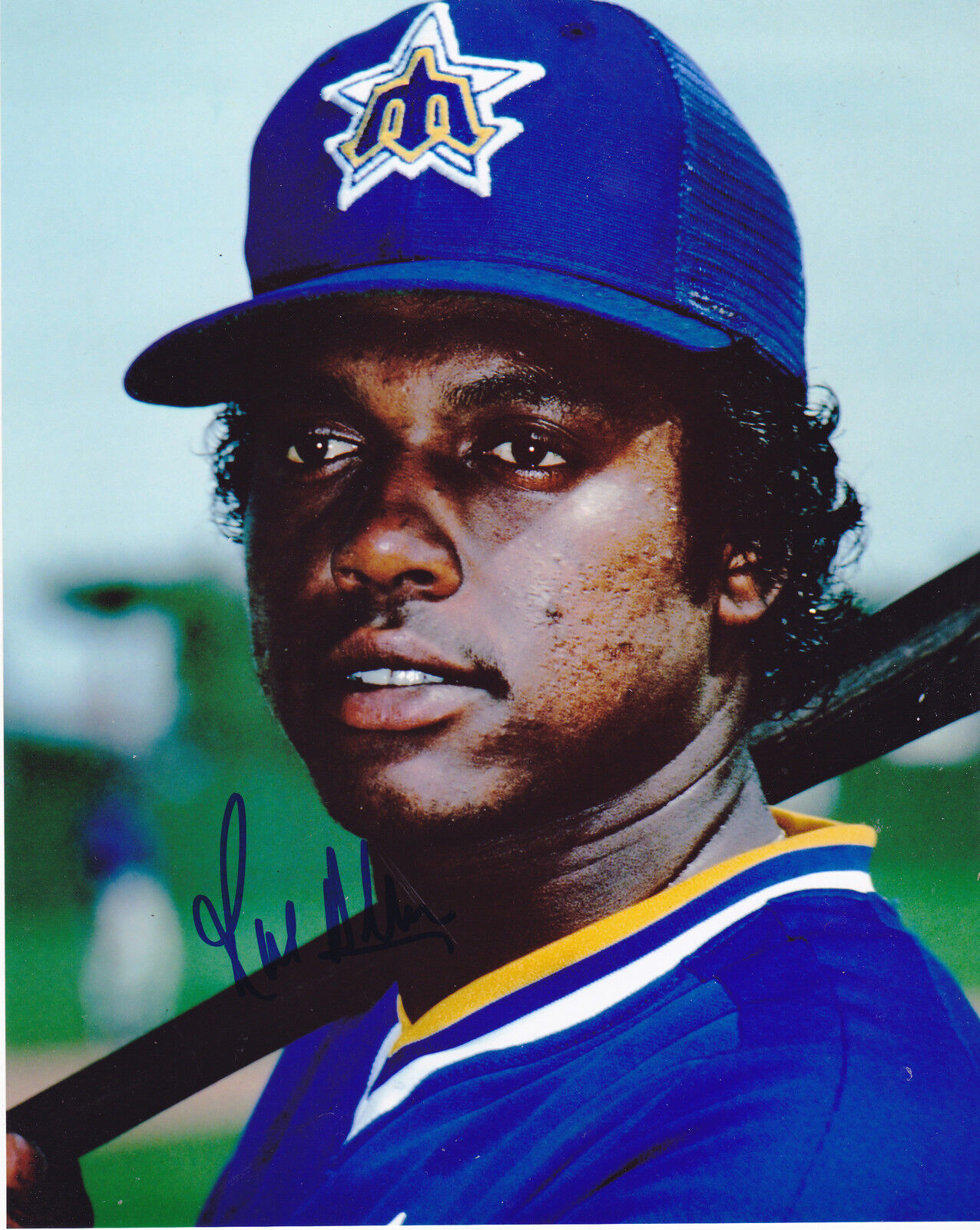 ROD ALLEN SEATTLE MARINERS ACTION SIGNED 8x10