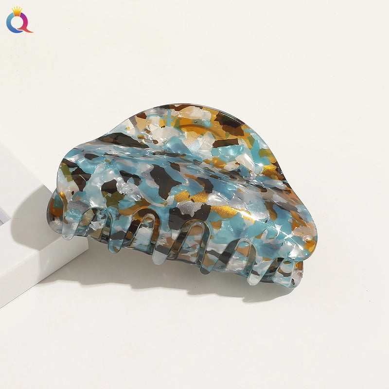 Women’s IG Style Minimalist Color Block Arylic Hollow Out Hair Claws