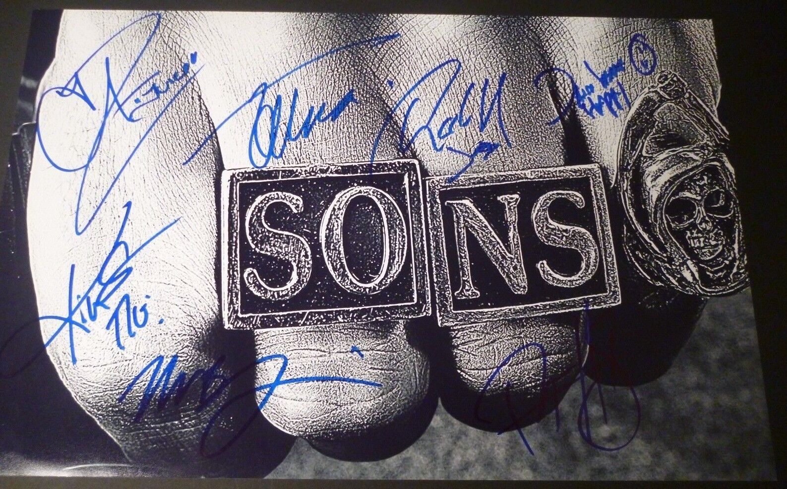 SONS OF ANARCHY Cast(x7)Authentic Hand-Signed 11x17 Photo Poster painting(Charlie Hunnam)(PROOF)