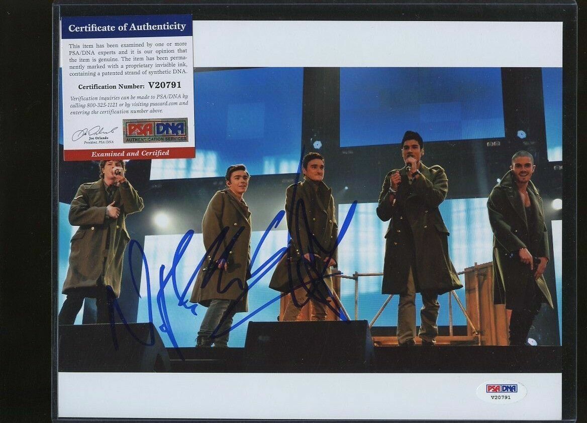 Max George, Tom Parker & Nathan Sykes signed The Wanted 8x10 Photo Poster painting PSA COA (A)