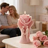 3D Rose Flower Mould Silicone Wave Spiral Candle Mould Reusable Easy To Demold for Wedding Valentine Day DIY Home Decor Gift (Style A)
