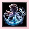 Silhouette Princess Elsa-11CT Stamped Cross Stitch 40*40cm/15.75*15.75in