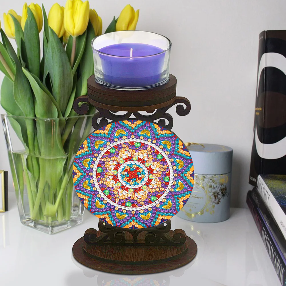 DIY Mandala Diamond Painting Candle Holder Ornaments Aromatherapy Candle Holder