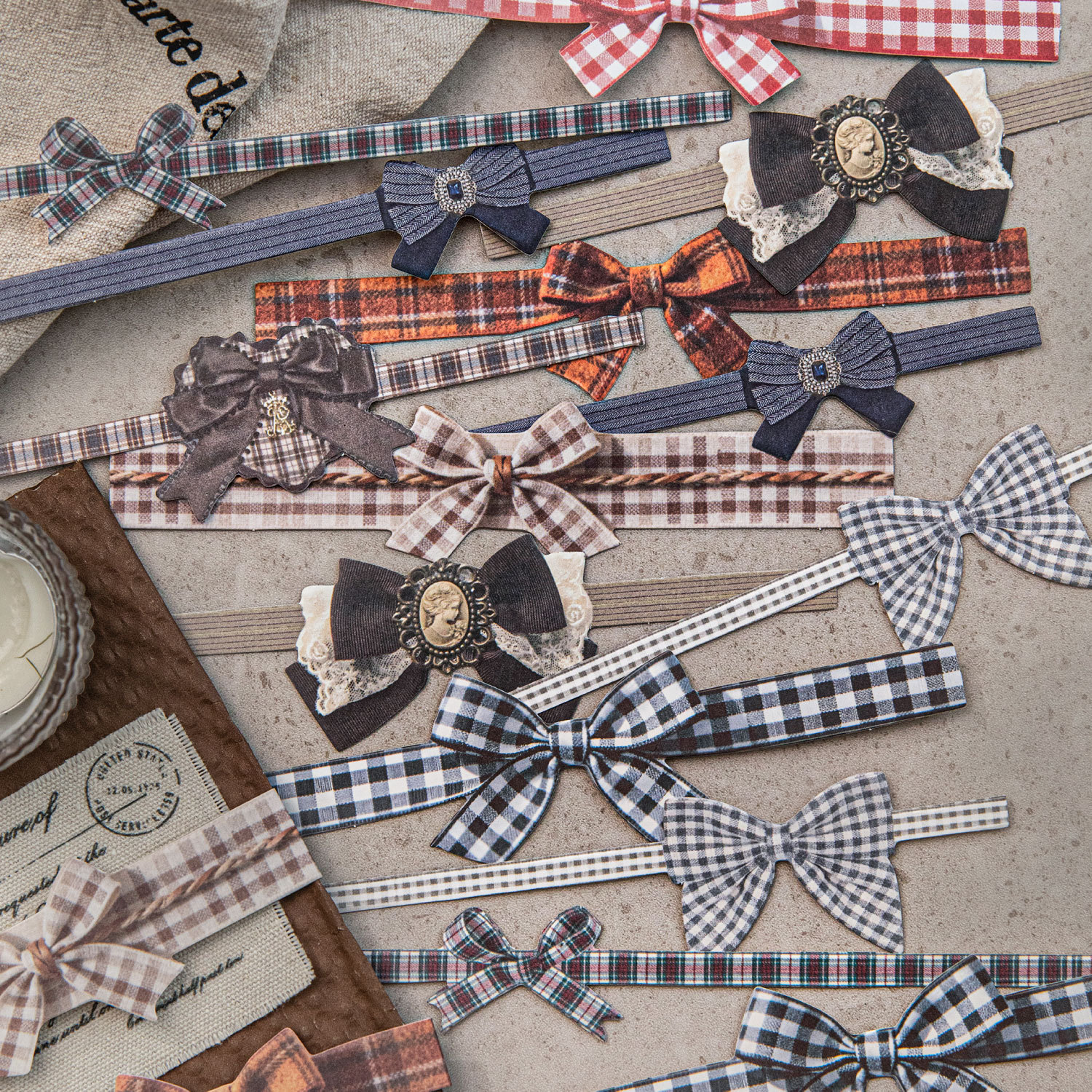 스티커 - 타임 기프트 시리즈 빈티지 레이스 보타이